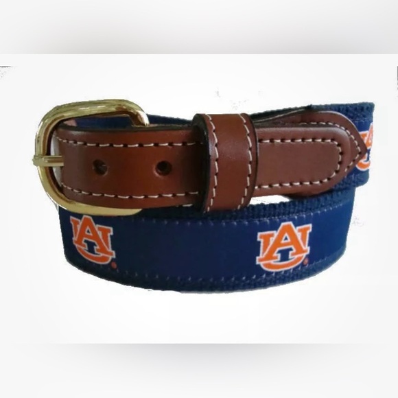 Bullington Other - NWOT Men’s Bullington Blue & Orange Auburn University Canvas & Leather Belt